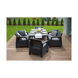 Set mobilier de gradina Corfu II Fiesta, Grafit/ Gri-rece