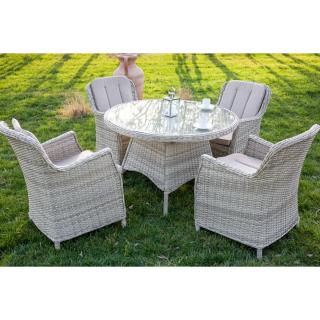 Set mobilier premium de terasa/gradina, Juventus Grande, ratan sintetic, gri