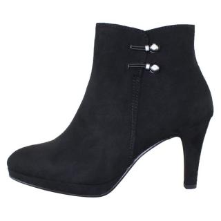 Botine Piele Intoarsa Dama Elegante - Negru, Marco Tozzi - 2-25342-23-001-Black - Marimea 40