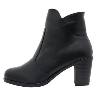 Botine Piele Naturala Dama - Negru, Nicolis - Iarna, Imblanite - 153627-Negru - Marimea 36