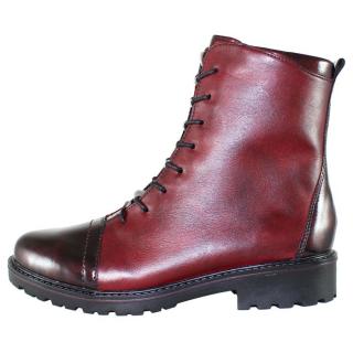 Ghete Piele Naturala Dama - Bordo, Remonte - Iarna, Imblanite - R6574-35-Red - Marimea 37