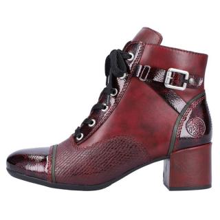 Ghete Piele Naturala Dama - Bordo, Rieker - Iarna, Imblanite - 70201-35-Bordo - Marimea 39