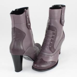 Ghete Piele Naturala Dama - Gri, Violet, Nike Invest - Iarna - G264-VioletGri - Marimea 40