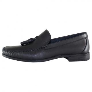 Mocasini Piele Naturala Barbati - Negru, Dogati Shoes - 7005-Siyah - Marimea 41