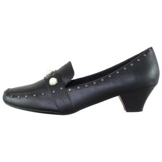 Pantofi Dama - Negru, Mae Mathilda - Toc Mic - 17639G-Schwarz - Marimea 40