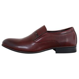 Pantofi Eleganti Piele Naturala Barbati - Bordo, Caribu - QRA8244018-23-N-Bordo - Marimea 40