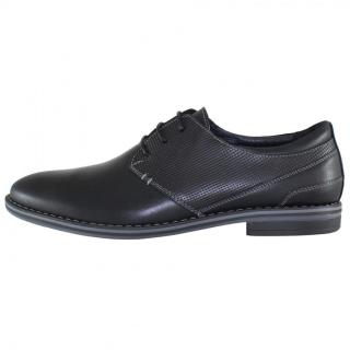 Pantofi Eleganti, Piele Naturala Barbati - Negru, Pieton - SIR-142-Negru - Marimea 41