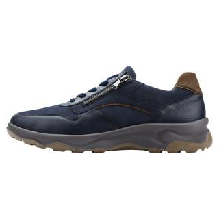 Pantofi Piele Naturala Barbati - Albastru, Maro, Gri, Waldlaufer - Relax, Confort, Ortopedic - 718006-301-519-H-Max-Albastru-Maro-Gri - Marimea 44