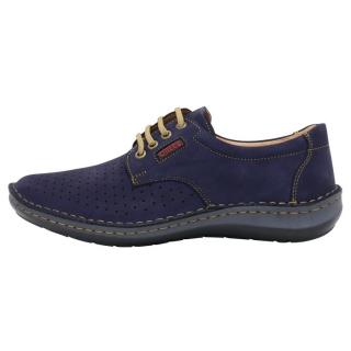 Pantofi Piele Naturala Barbati - Bleumarin, Otter - OT9554-42-2-Bleumarin - Marimea 43