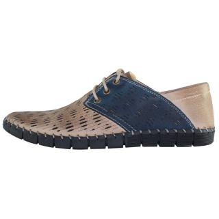 Pantofi Piele Naturala Barbati - Maro, Bleumarin, Dogati Shoes - DC-106-08-53 - Marimea 40