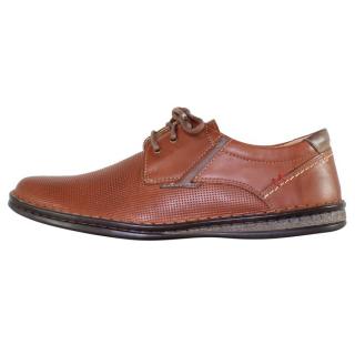 Pantofi Piele Naturala Barbati - Maro, Krisbut - 4890P-3-9-Brown - Marimea 40