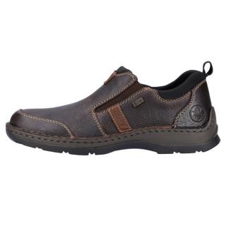 Pantofi Piele Naturala Barbati - Maro, Rieker - Relax, Confort, Impermeabil - 05355-25-Maro - Marimea 40