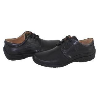 Pantofi Piele Naturala Barbati - Negru, Gitanos - 103-Negru - Marimea 46