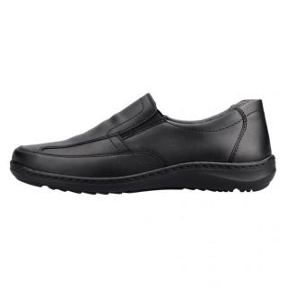 Pantofi Piele Naturala Barbati - Negru, Waldlaufer - Relax, Confort, Ortopedic - 478502-174-001-Herwig-Negru - Marimea 41