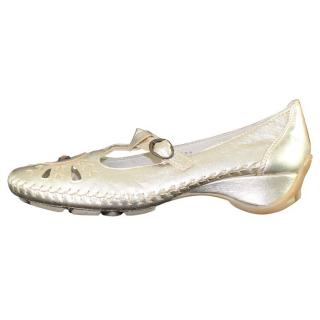 Pantofi Piele Naturala Dama - Auriu, Alti - 207-120-Platino-Gold - Marimea 40