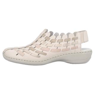 Pantofi Piele Naturala Dama - Bej, Rieker - Relax, Confort - 413V8-60-Bej - Marimea 36