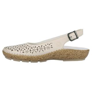 Pantofi Piele Naturala Dama - Bej, Rieker - Relax, Confort - 44861-60-Bej - Marimea 37