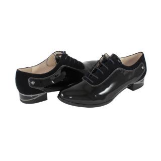 Pantofi Piele Naturala Dama - Negru, Deska - Eleganti, Lac - 4J88-3F200B-A3289Z-1-Black - Marimea 36