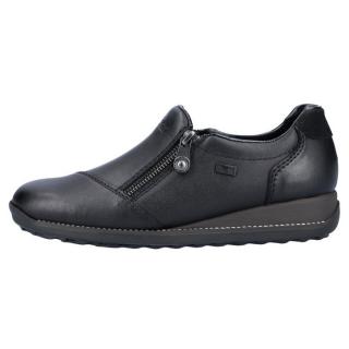 Pantofi Piele Naturala Dama - Negru, Rieker - Relax, Confort, Impermeabil - 44265-00-Negru - Marimea 37