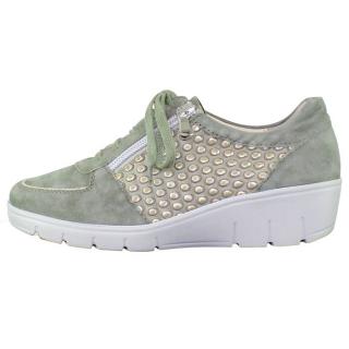 Pantofi Piele Naturala Dama - Verde, Naturlaufer - 13851-Gru - Marimea 37.5