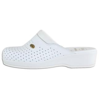 Saboti Piele Naturala - Alb, Scholl - Medicinali - F20002-1065-370-Clog-Back-Guard-White - Marimea 35