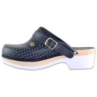 Saboti Piele Naturala - Bleumarin, Scholl - Medicinali - F20176-1040-370-Clog-S-Comf-B-S-Ce-Navy-Blue - Marimea 35