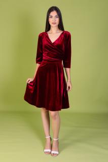 Rochie SANDY, Bordo din Catifea, Engros