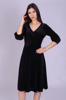 Rochie ZORA din catifea neagra engros