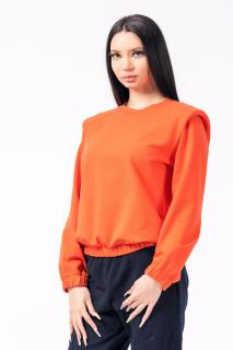 Bluza cu pernite la umeri, orange