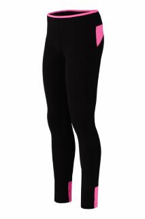 Colanti Dama LAZO FITNESS Negru cu Roz neon