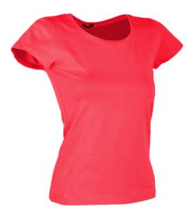 Tricou de dama, simplu din bumbac, corai