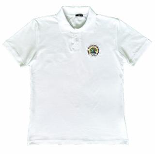 Tricou Polo alb cu ecuson Colegiul - VIACESLAV HARNAJ - Bucuresti