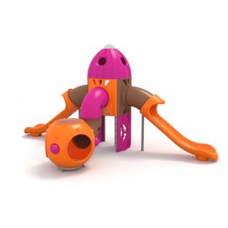 135M Cosmos Echipament loc de joaca exterior parc din metal cu 2 Tobogane si Cataratoare