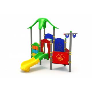 91M Clasic Echipament loc de joaca exterior parc din metal cu Tobogan Cataratoare si Activitati