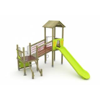 Ansamblu loc de joaca pentru copii cu cataratori si tobogan - 83A