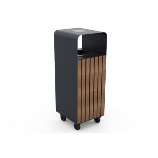 Cos de gunoi pentru exterior cu roti autoblocante - 57CK