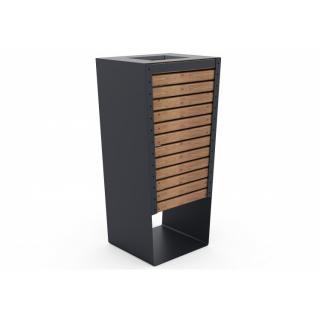 Cos de gunoi pentru exterior cu structura metalica - 76CK