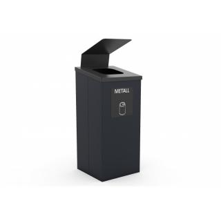 Cos de gunoi pentru exterior, realizat din metal - 63CK