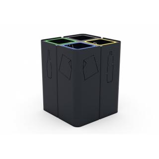 Cos de gunoi selectiv cu 4 tomberoane - 72CK