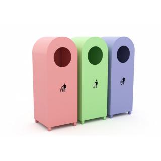 Cos de gunoi stradal, selectiv realizat din metal - 71CK