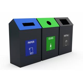 Cosuri de gunoi metalice pentru colectare selectiva - 56CK