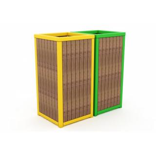 Cosuri de gunoi pentru colectare selectiva cu 2 tomberoane - 67CK