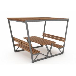 Masa picnic, acoperita cu structura metalica - 33PM
