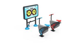 PK.11204 A Interactive Echipament loc de joaca independent cu 2 Biciclete si Display activitati