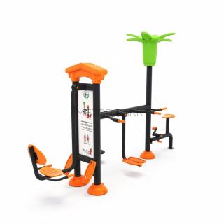 Set de fitness pentru exterior cu panou 4 Aparate 17FT