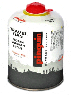 Butelie Pinguin Travel Gas 450g