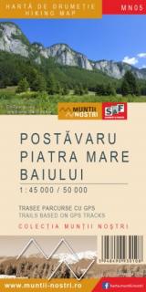 Harta de drumetie Muntii Postavaru ,Piatra Mare si Baiului MN05