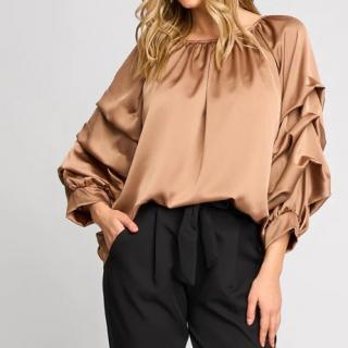 Bluza Satin Maro-Caramel