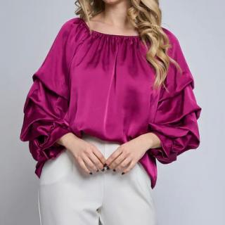 Bluza Satin Mov Magenta