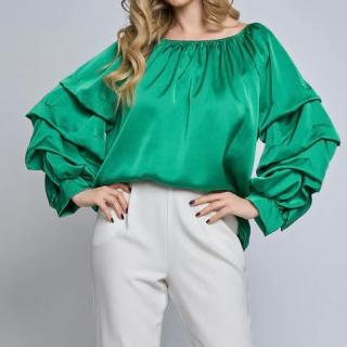 Bluza Satin Verde Smarald